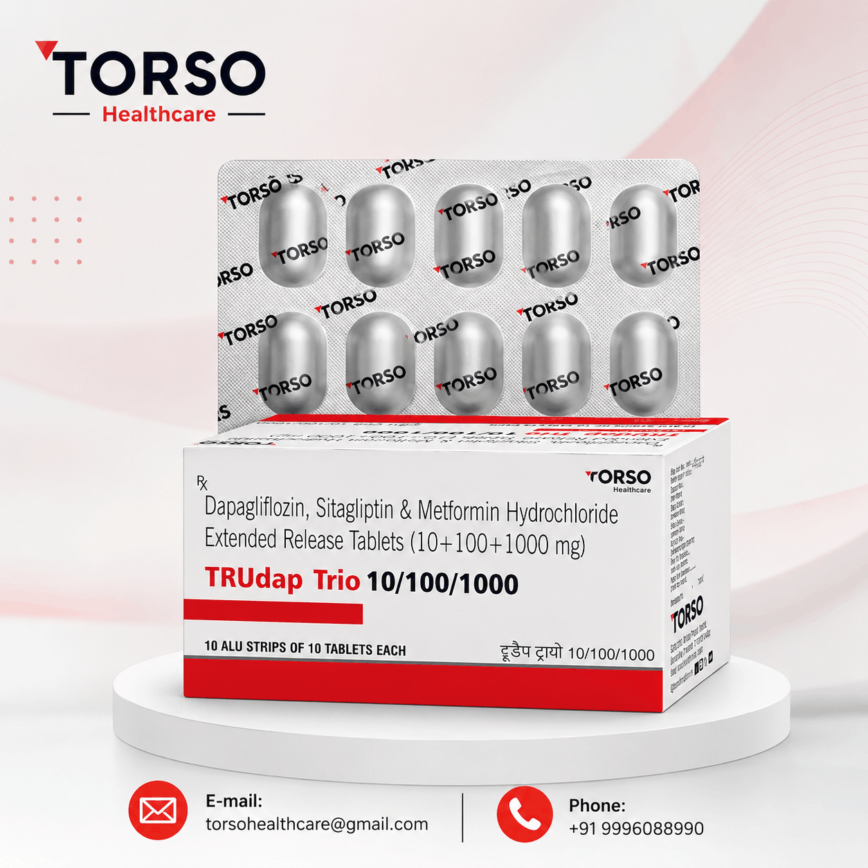 Dapagliflozin, Sitagliptin and Metformin Hydrochloride Tablet (Extended Release)