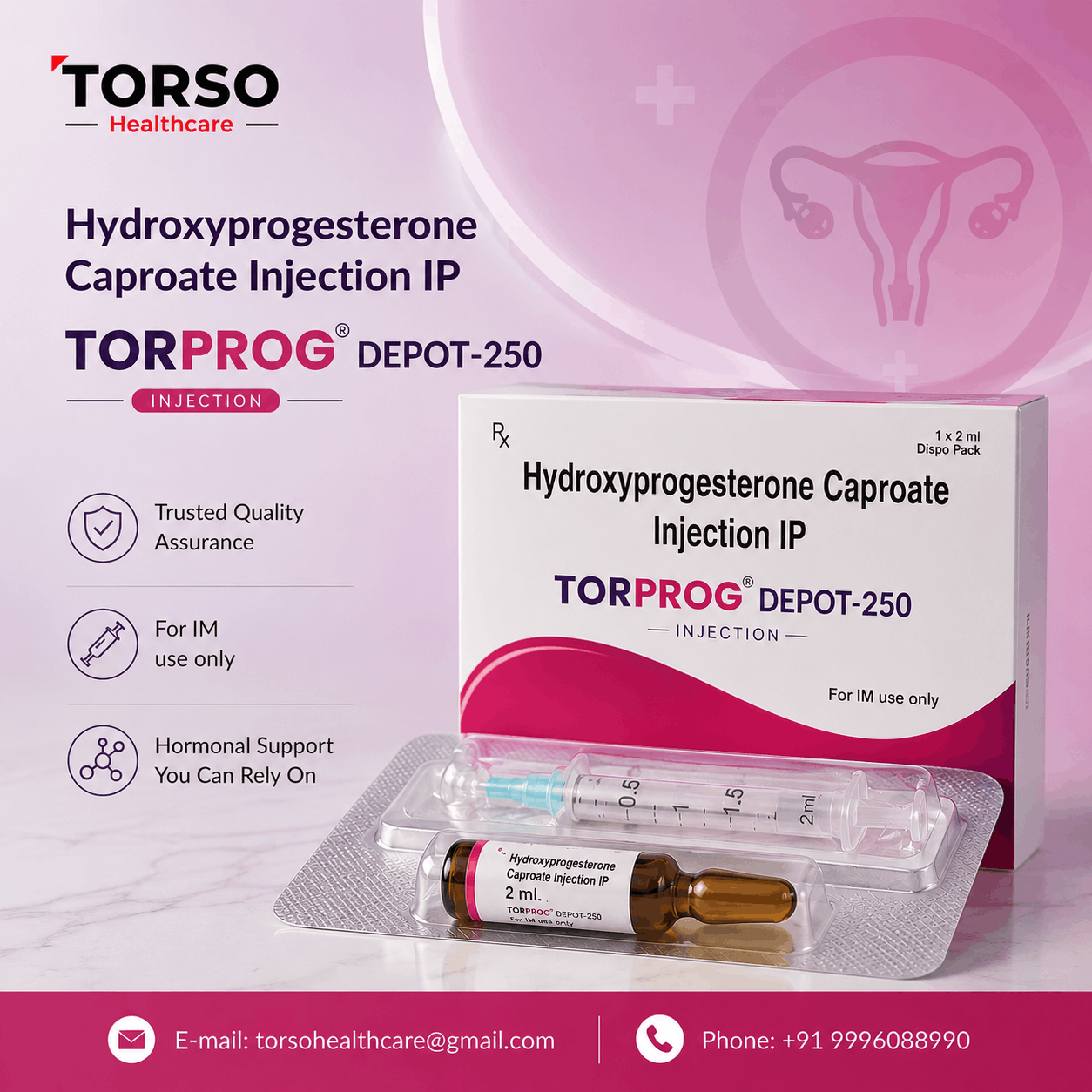 hydroxyprogesterone injection ip 250 mg