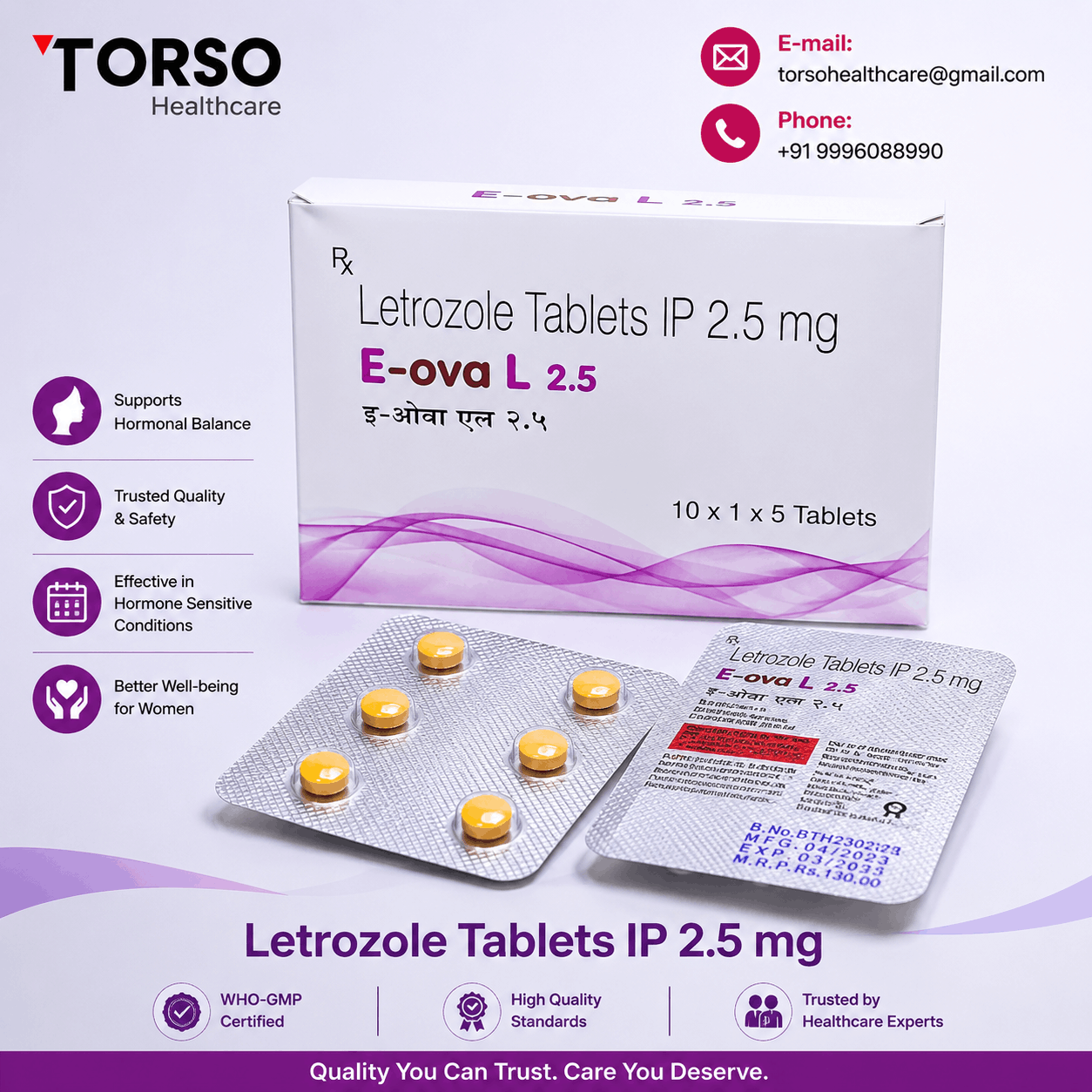 Letrozole Tablets IP 2.5 mg