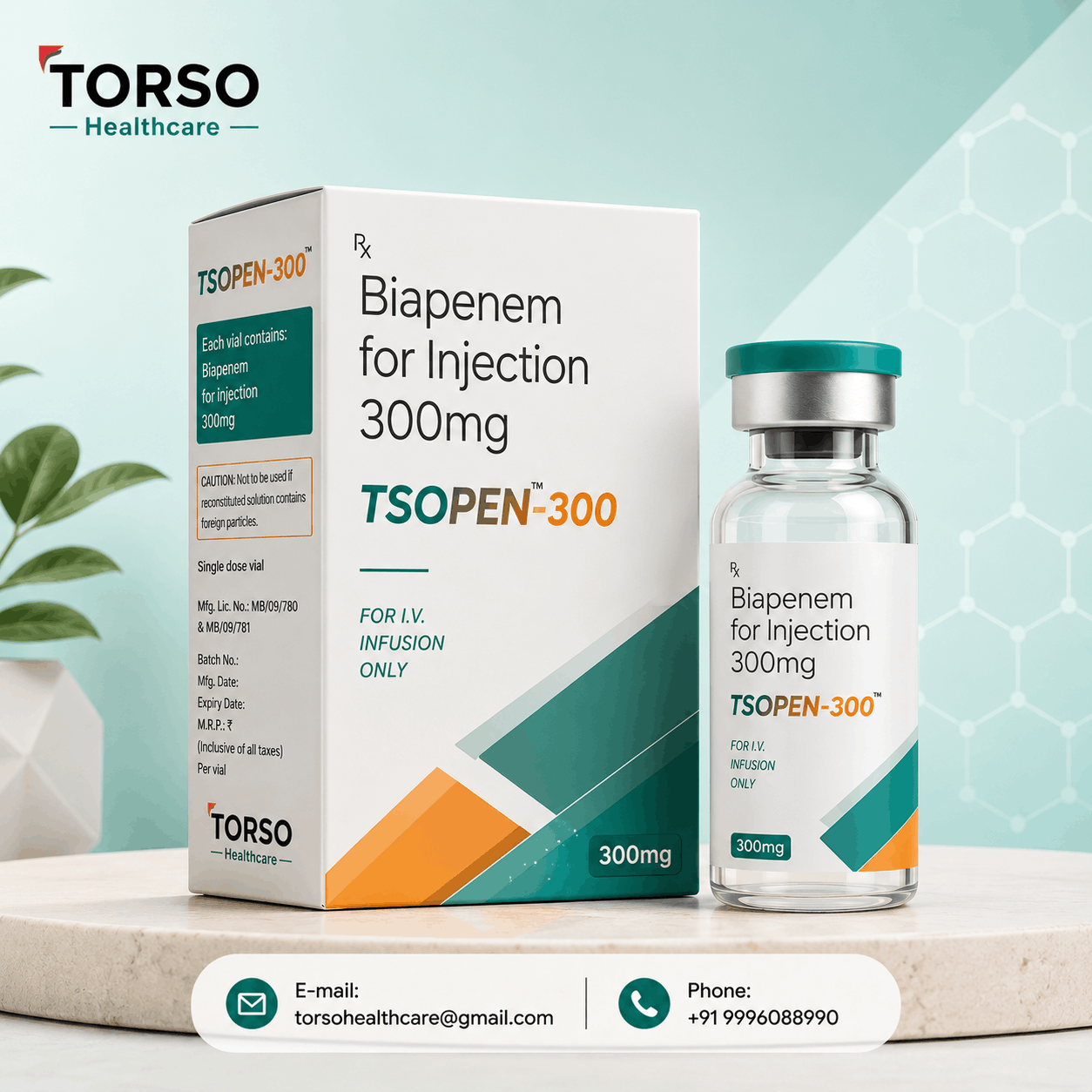 Biapenem 300mg Injection